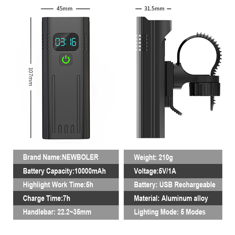 NEWBOLER Bicycle Light USB Cha – Mountain Biking Backpack recenzja i cena