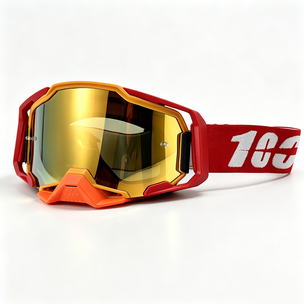 Motocross Goggles Red HD Lens  – Mountain Biking Downhill recenzja i cena