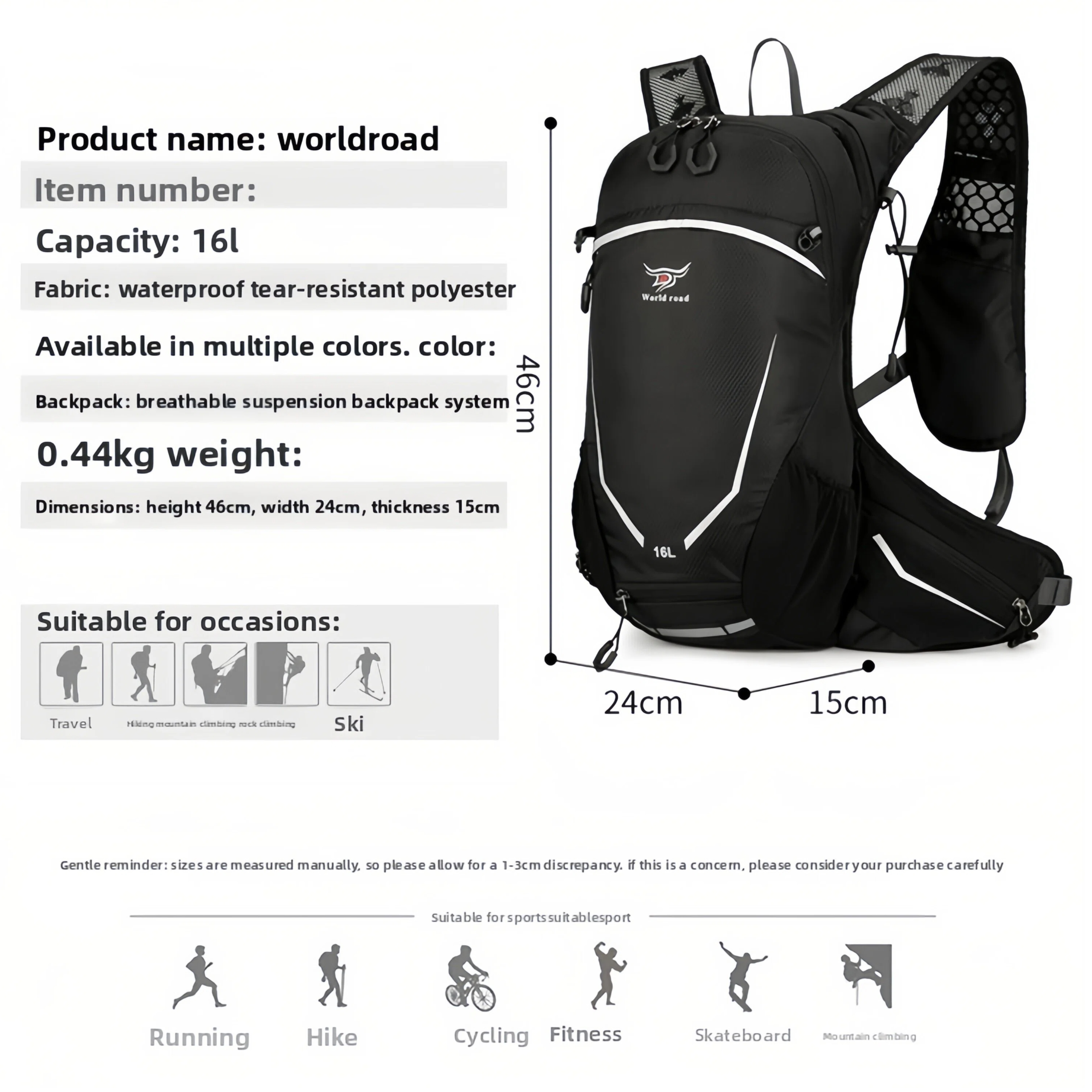 Mountaineering backpack 16 lit – Mountain Biking Backpack recenzja i cena